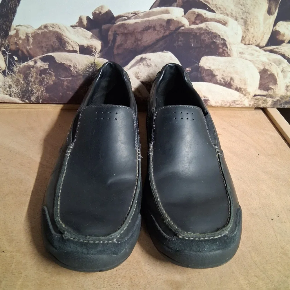 Timberland Mens Smart Comfort Black Leather Slip On Loafers Shoes 9.5 M 81120